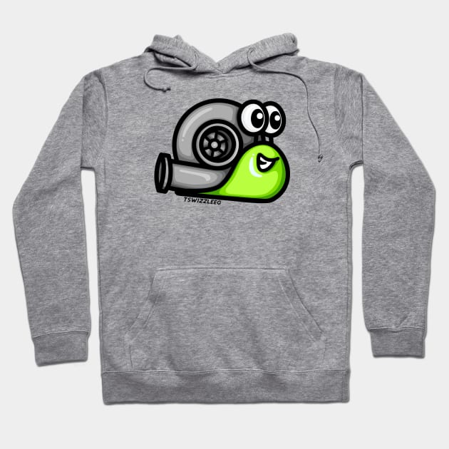 Turbo Snail (Version 1) - Lime Green Hoodie by hoddynoddy